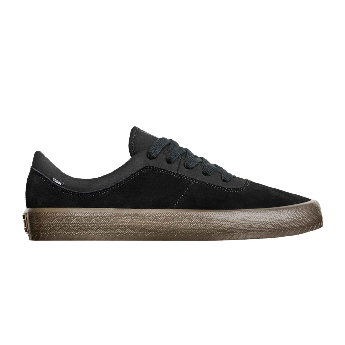 Globe Melbek Black Gum low-profile skate shoes available at Freeride Surf & Skate NZ.