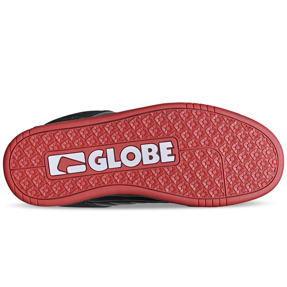 Globe Tilt skate shoes Black Red Charcoal with action leather upper and S-Trac sole grip available at Freeride Surf & Skate NZ.