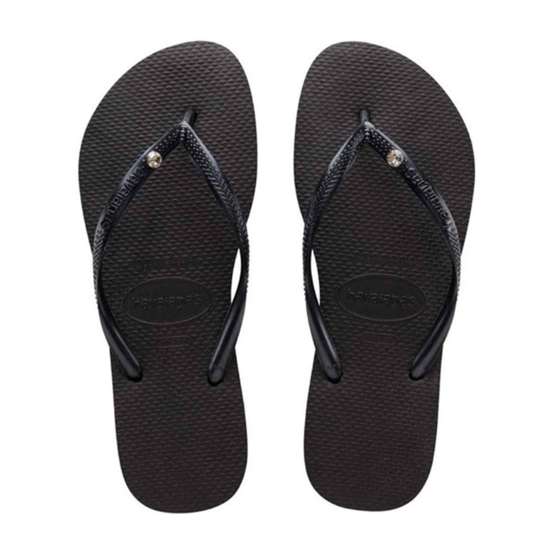 Havaianas Slim Crystal Black Jandals available at Freeride Surf & Skate NZ.