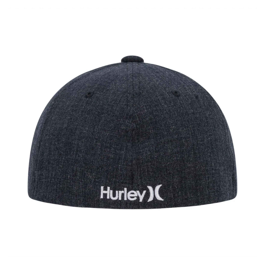 Hurley H2O-Dri Heather Icon Flexfit Hat with white embroidered logo and stretch-fit design.