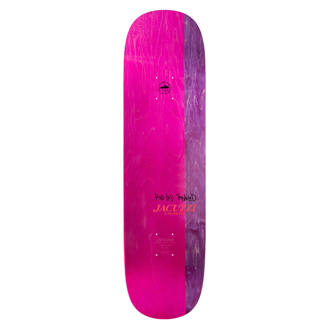 Jacuzzi Jet Ski Cowboy EX7 8.5" skateboard deck with wide shovel nose and compact shape.