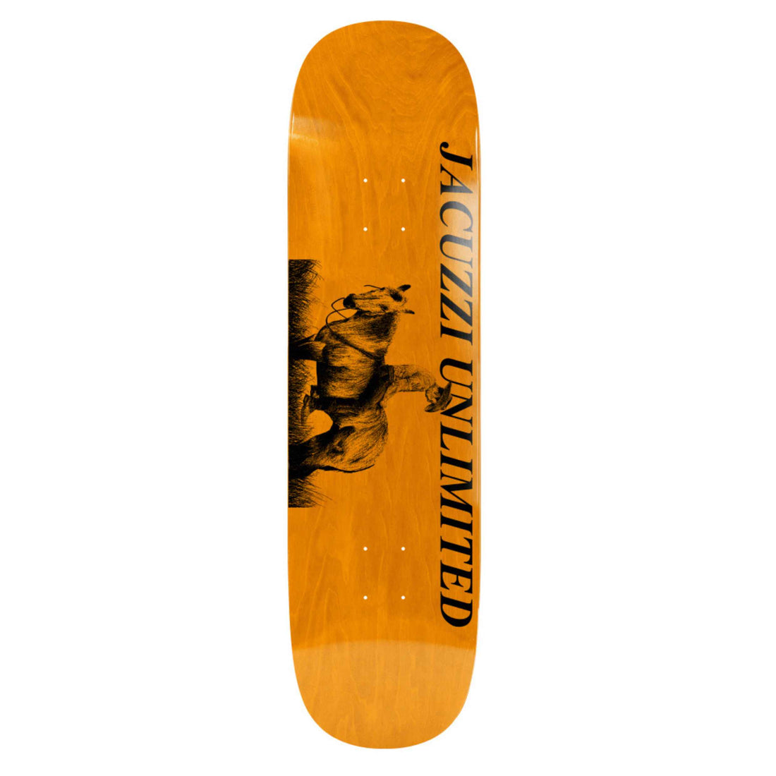 Jacuzzi Jet Ski Cowboy EX7 8.5" skateboard deck with wide shovel nose and compact shape.