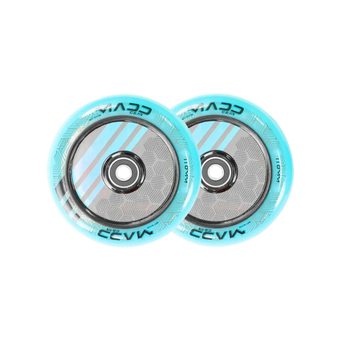 Madd Gear 110MM Zen Hollow Core scooter wheel pair Blue available at Freeride Surf & Skate NZ.