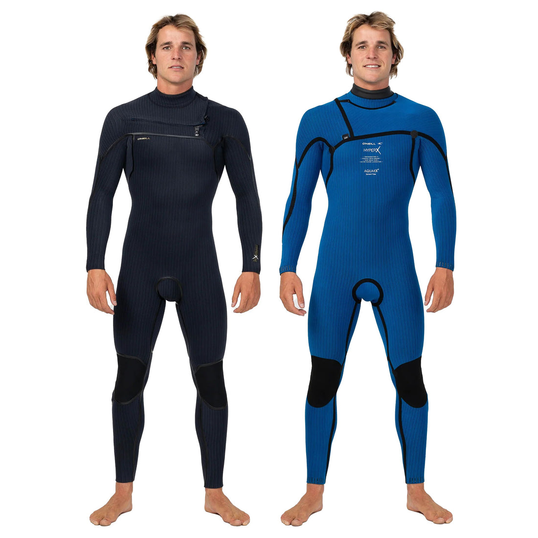  The New O'neill HyperX 4/3mm wetsuit is constructed with 100% Recycled Techno Butter 3X. This exclusive recycled technology allows you to perform at the highest level with construction so comfortable and light you can go beyond your surfing boundaries. SKU:4971A-A00 TB3XSealed GBS & Taped SeamsHigh Performance FreedomDouble Seal CollarRecycled Plastic3/2mmKey Pocket