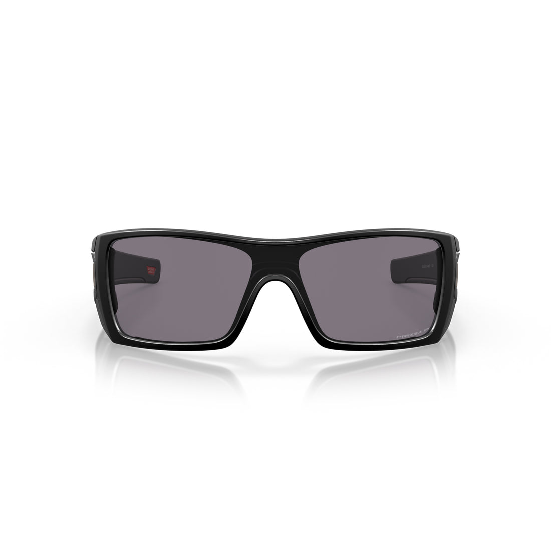 Oakley Batwolf Matte Black sunglasses with Prizm Grey polarised lenses and single continuous lens design, available at Freeride Surf & Skate NZ.