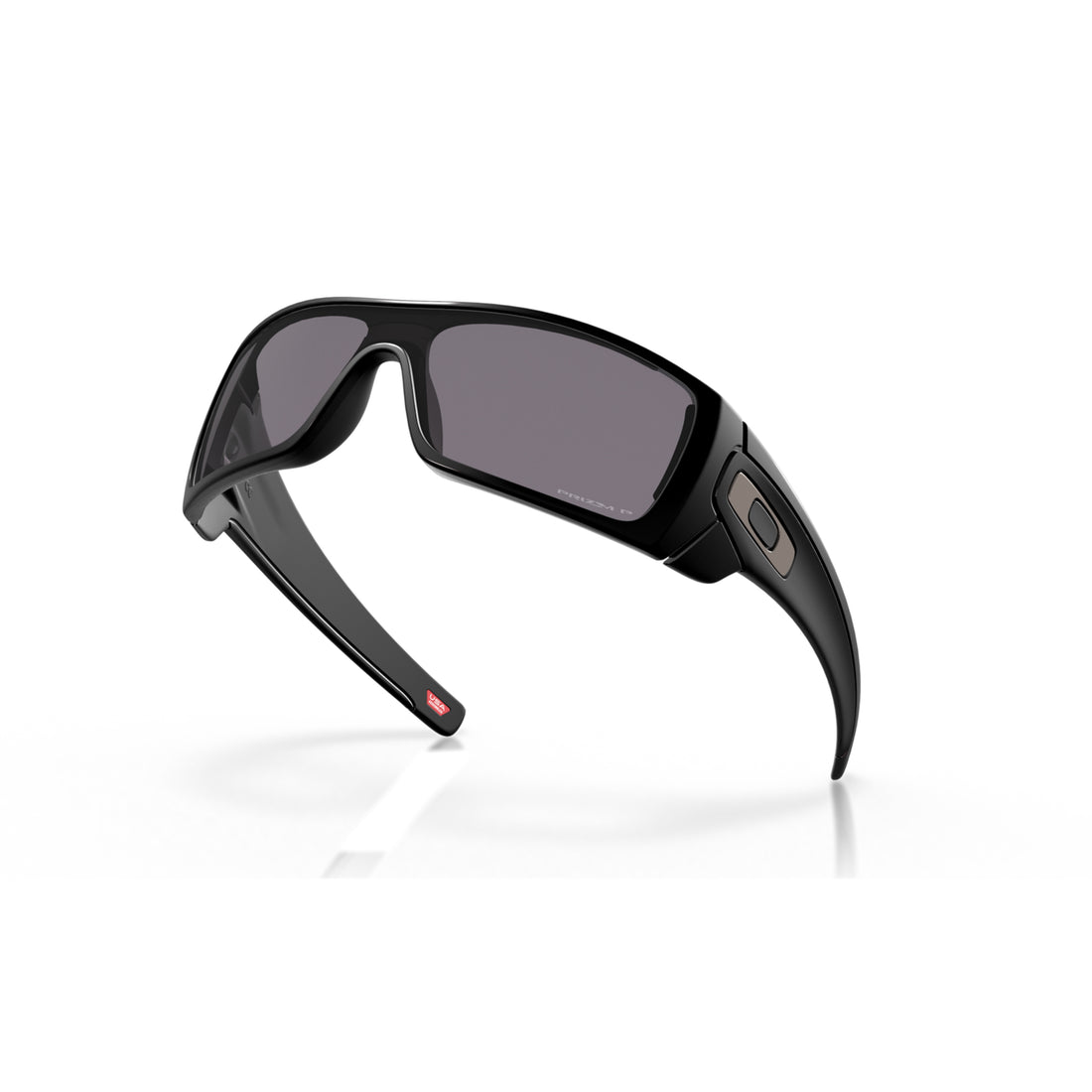 Oakley Batwolf Matte Black sunglasses with Prizm Grey polarised lenses and single continuous lens design, available at Freeride Surf & Skate NZ.