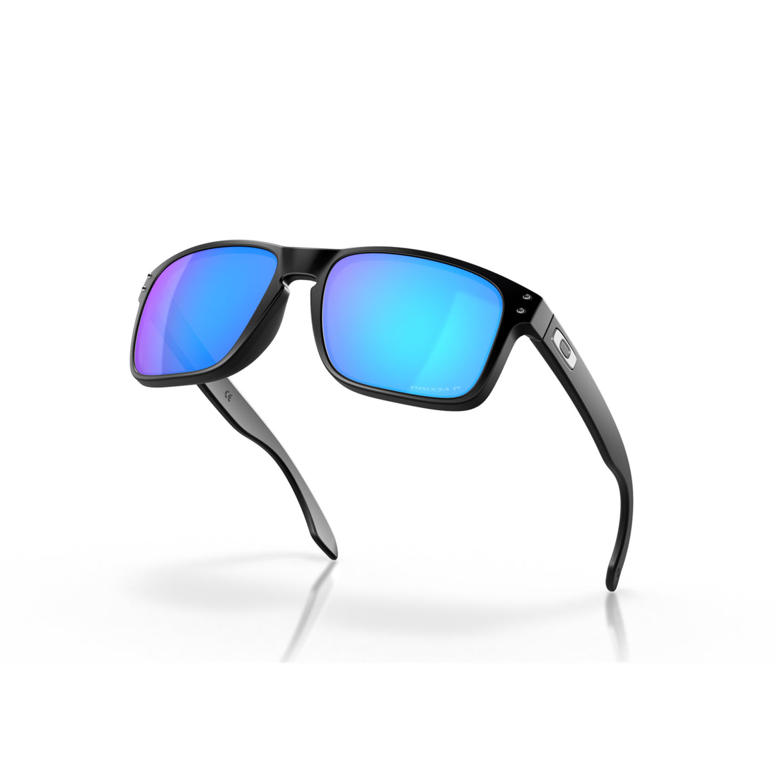 Oakley Holbrook Matte Black sunglasses with Prizm Sapphire polarised lenses and classic rivet detailing, available at Freeride Surf & Skate NZ.
