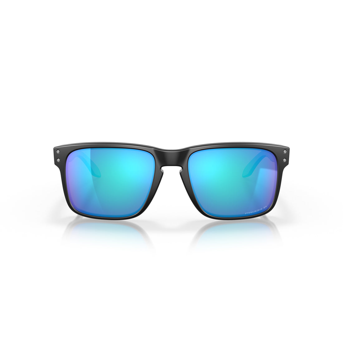 Oakley Holbrook Matte Black sunglasses with Prizm Sapphire polarised lenses and classic rivet detailing, available at Freeride Surf & Skate NZ.