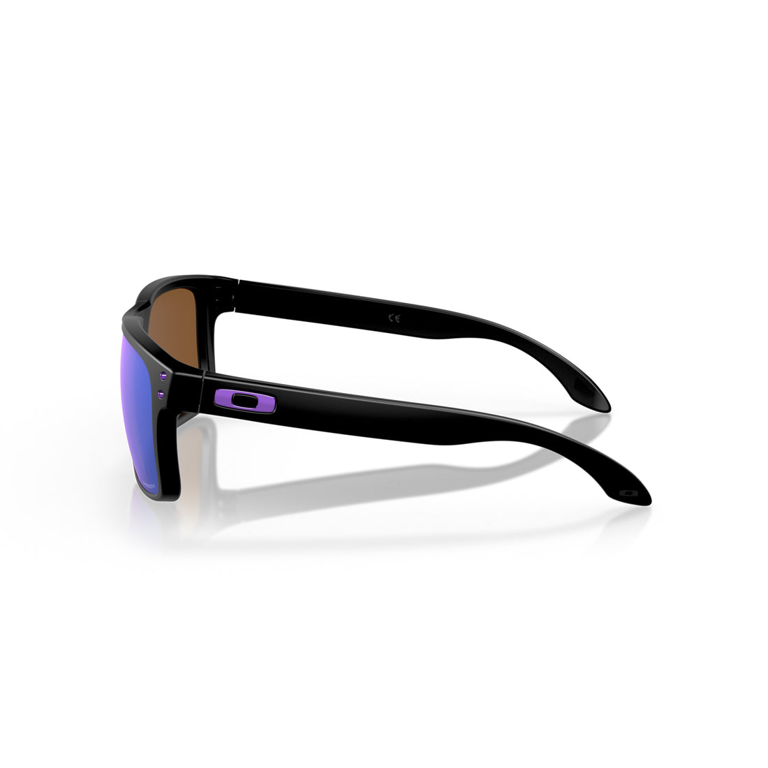 Oakley Holbrook Matte Black sunglasses with Prizm Violet lenses and classic rivet detailing, available at Freeride Surf & Skate NZ.
