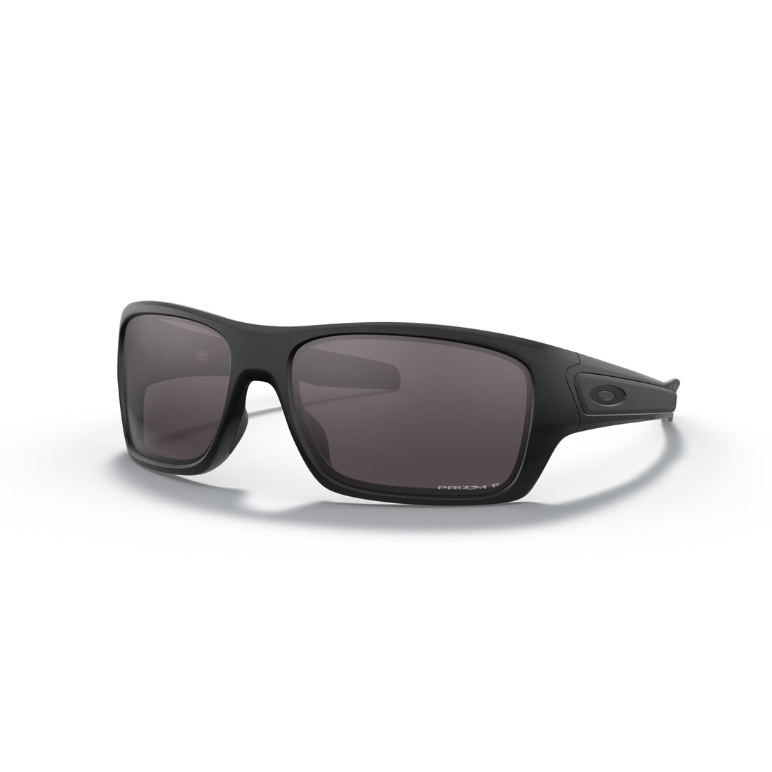 Oakley Turbine Matte Black sunglasses with Prizm Grey polarised lenses and O Matter frame, available at Freeride Surf & Skate NZ.