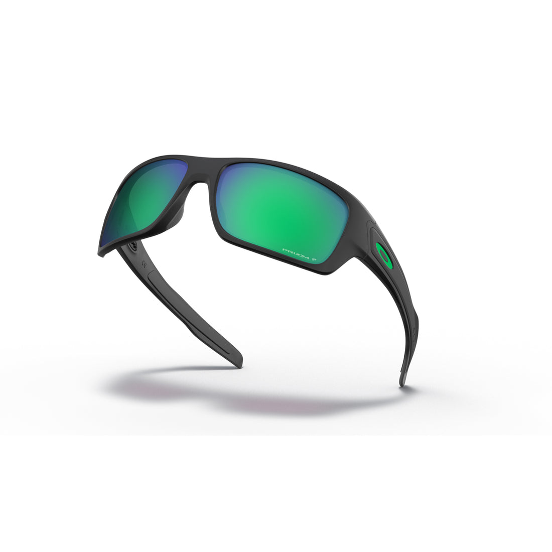 Oakley Turbine Matte Black sunglasses with Prizm Jade polarised lenses and O Matter frame, available at Freeride Surf & Skate NZ.
