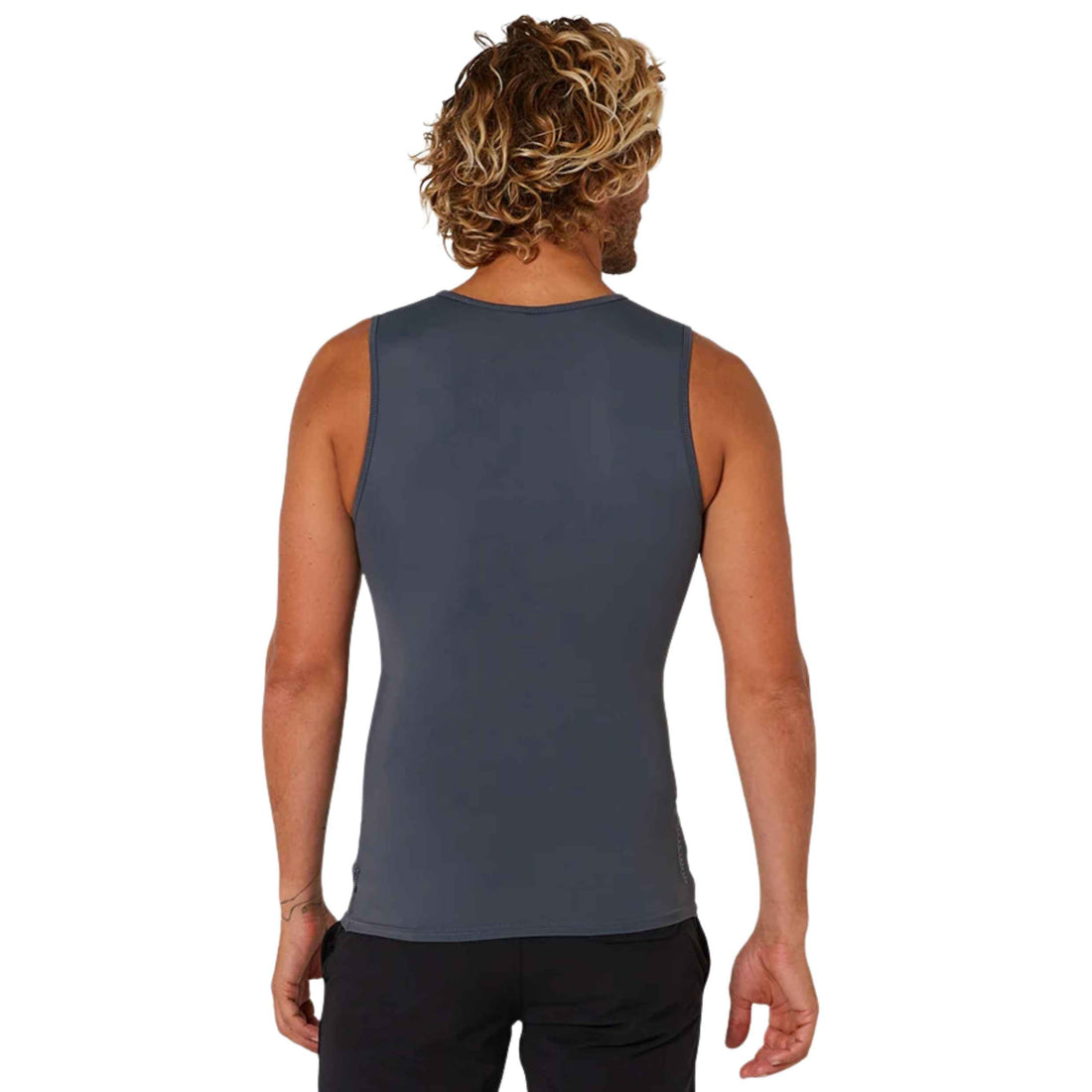Ocean & Earth Rib Guard Padded Vest in Charcoal featuring lightweight neoprene foam ribcage padding, UPF 50+ sun protection and boardshort anchor loop, available at Freeride Surf & Skate NZ.