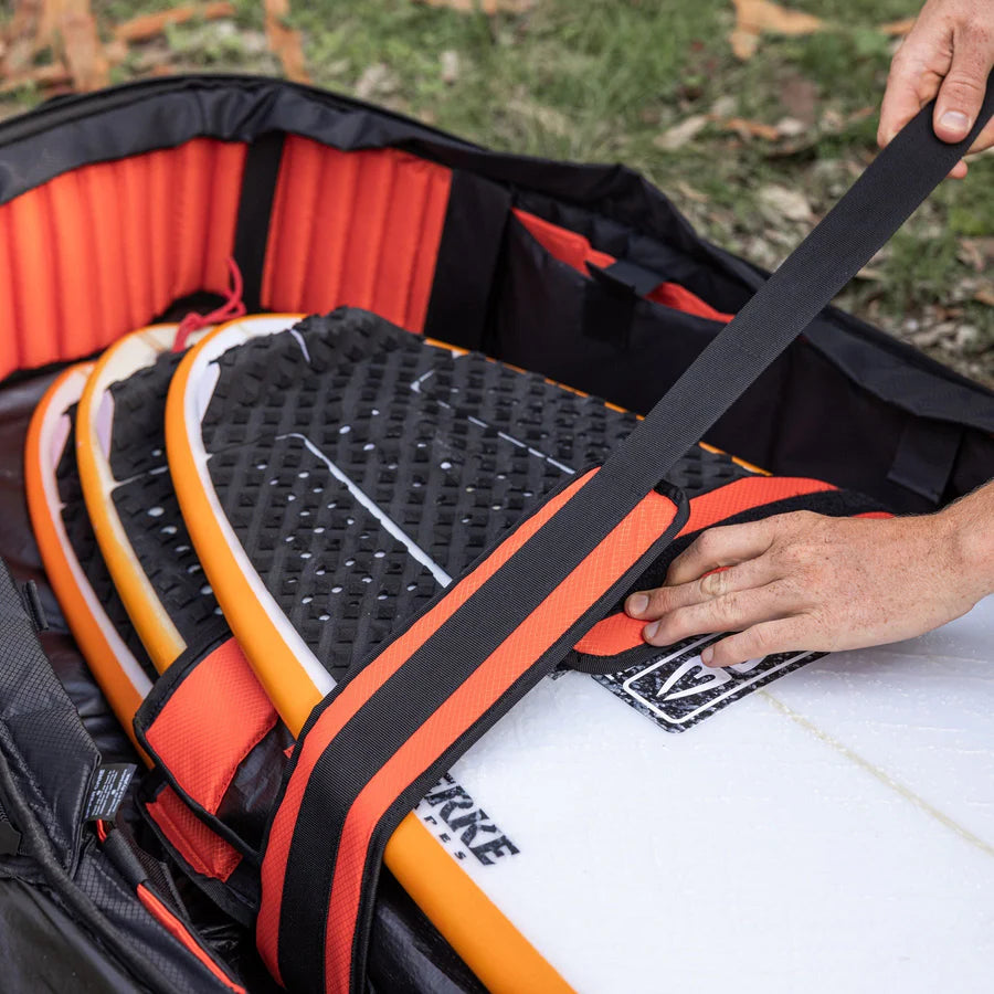 Ocean and Earth Apex 6 foot 8 wheeled surfboard travel bag 3 board cover with advanced protection available at Freeride Surf & Skate NZ.