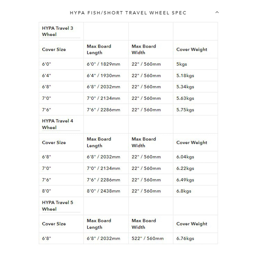 Ocean & Earth Hypa 3 board surfboard travel cover 7'6 with wheel system and padded protection available at Freeride Surf & Skate NZ.