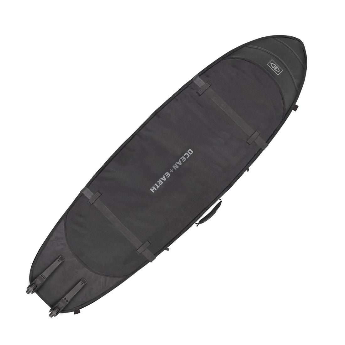 Ocean & Earth Hypa fish short travel cover wheel 4 board 8'0 with anti-shock padding available at Freeride Surf & Skate NZ.