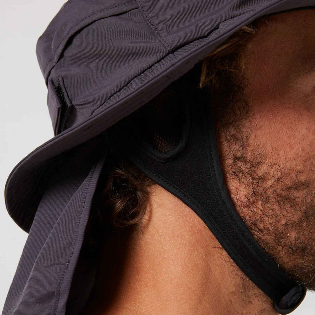 Ocean & Earth Indo Stiff Peak Surf Hat Blue — lightweight surf hat with stiff brim, UPF 50+ sun protection, and adjustable chin strap, available at Freeride Surf & Skate NZ.