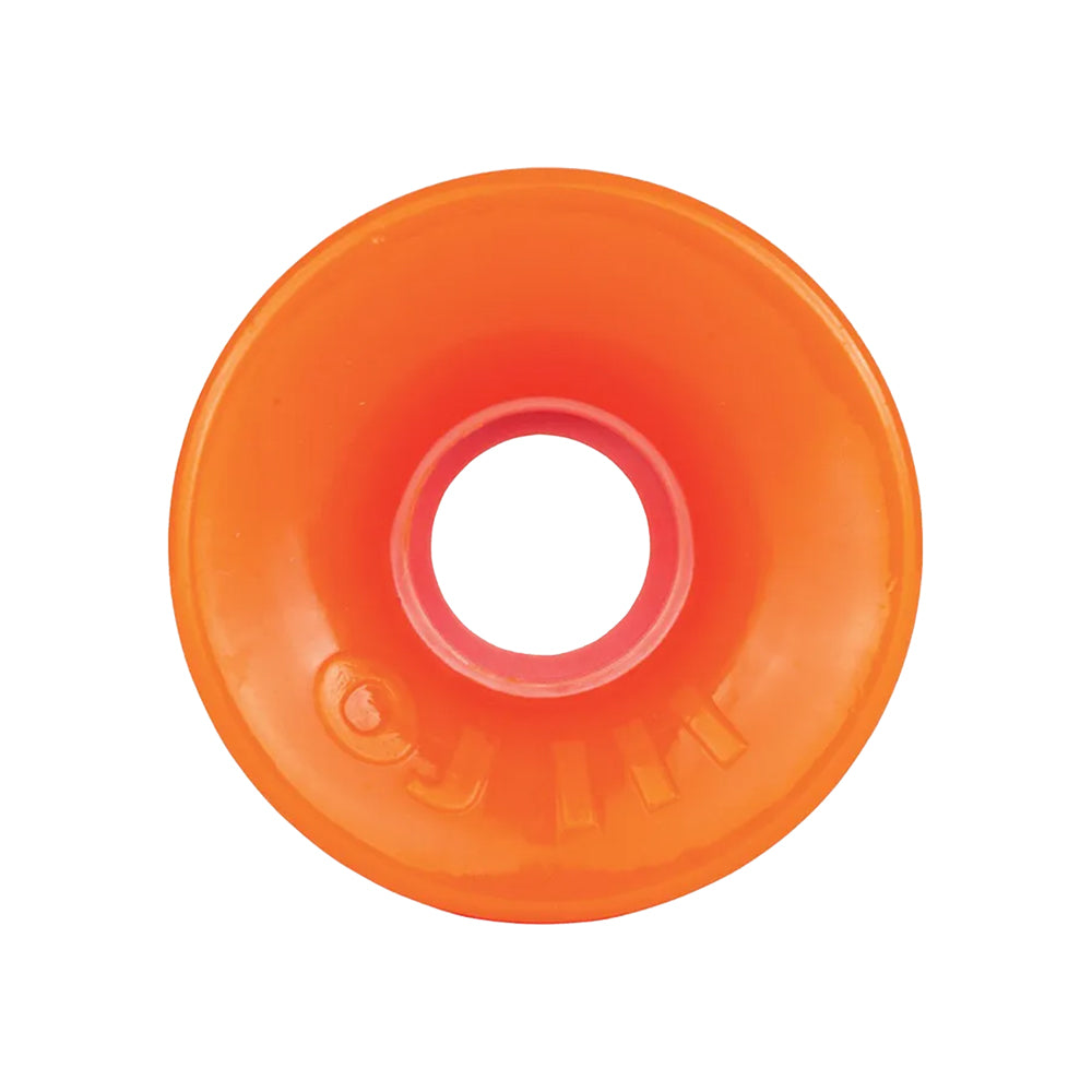 OJ Hot Juice Orange 60mm 78A Wheels — soft cruiser skateboard wheels for smooth rides, carving, and cruising, available at Freeride Surf & Skate NZ.