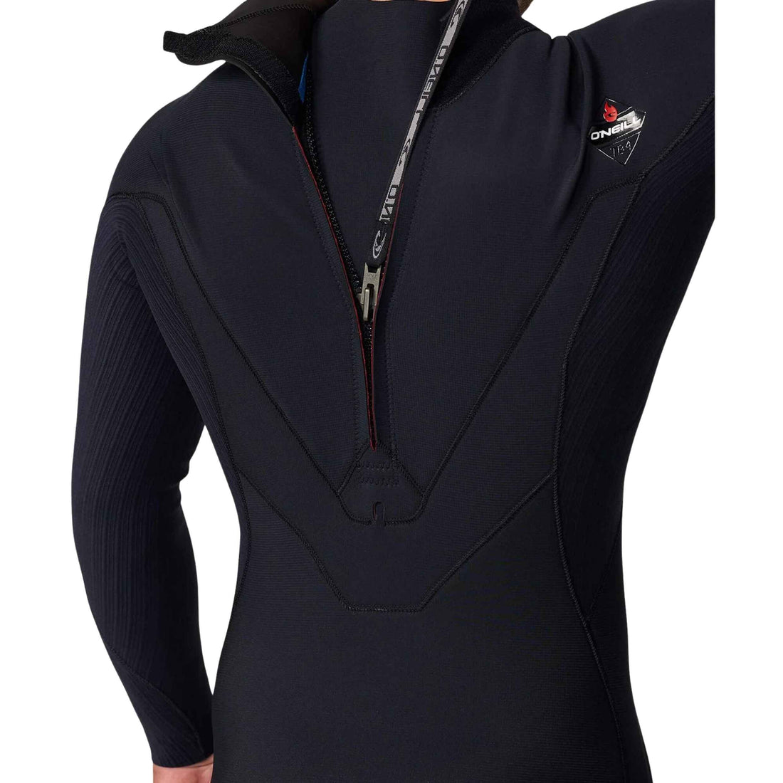 O’Neill men’s HyperFire 4/3mm back zip steamer wetsuit with TB4X graphene stretch and Firewall thermal lining, available at Freeride Surf & Skate NZ.