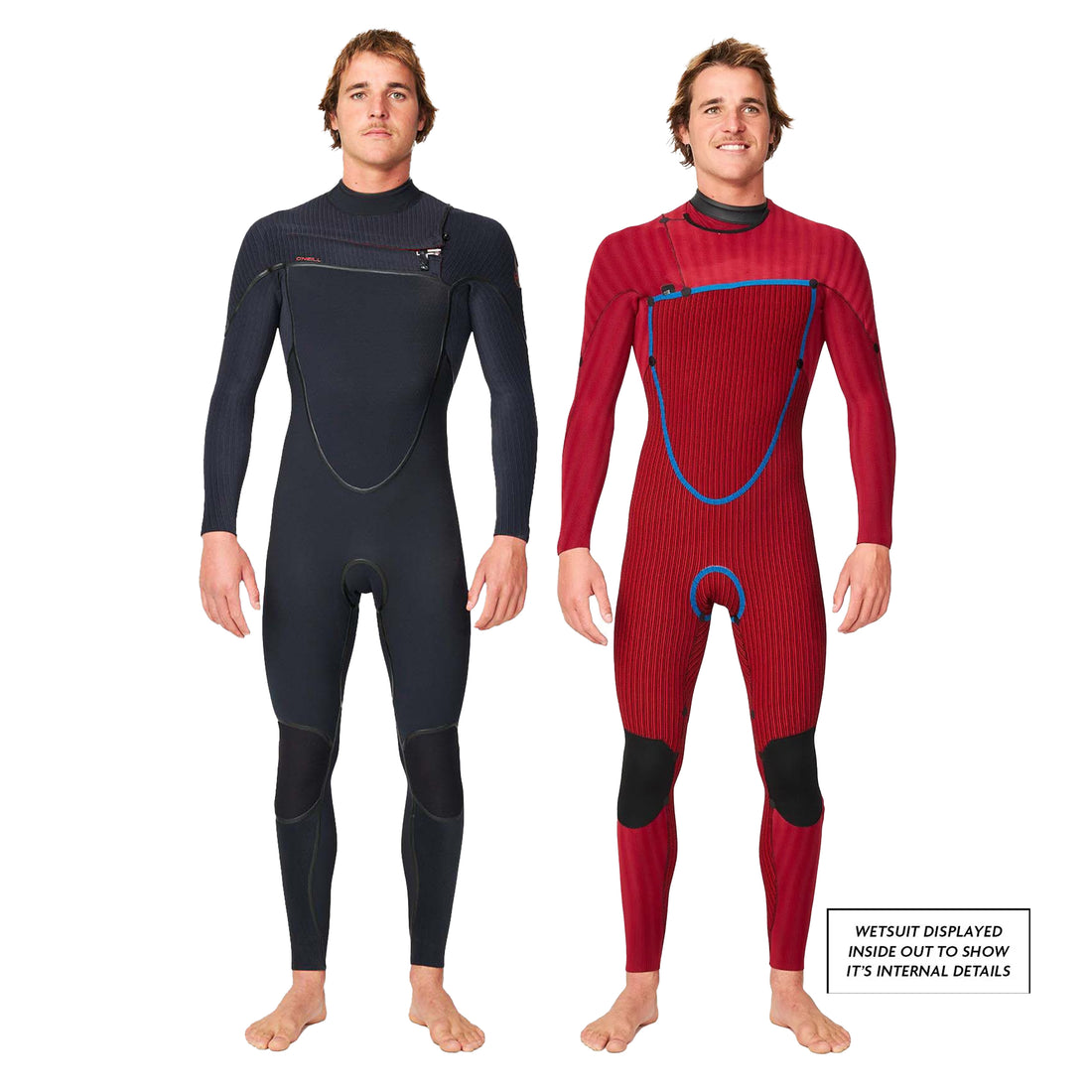 O’Neill men’s HyperFire X 4/3mm chest zip steamer wetsuit with TB4X stretch and Fire Wall insulation, available at Freeride Surf & Skate NZ.