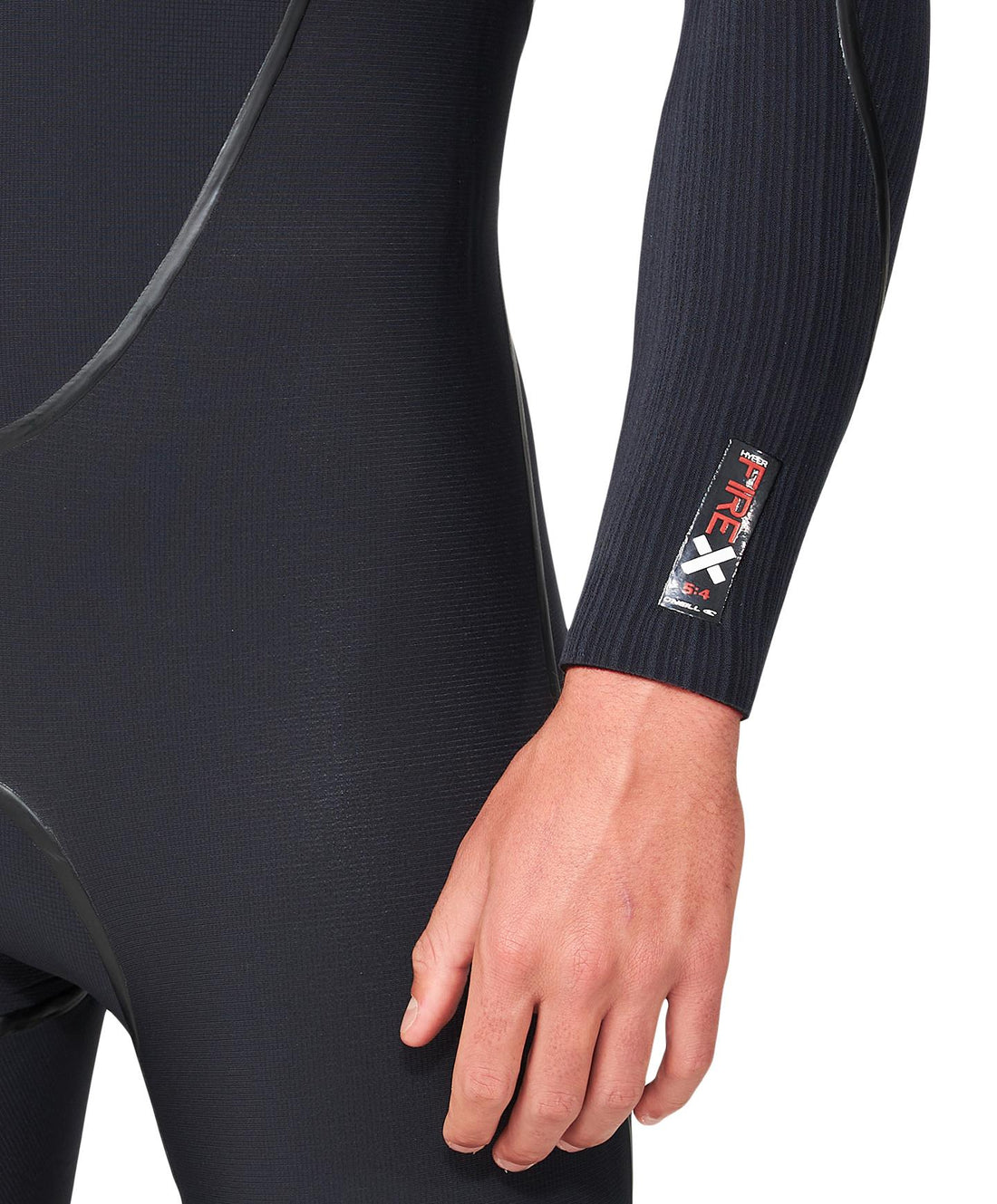 O’Neill men’s HyperFire X 5/4mm hooded chest zip steamer wetsuit with TB4X stretch and Fire Wall insulation, available at Freeride Surf & Skate NZ.