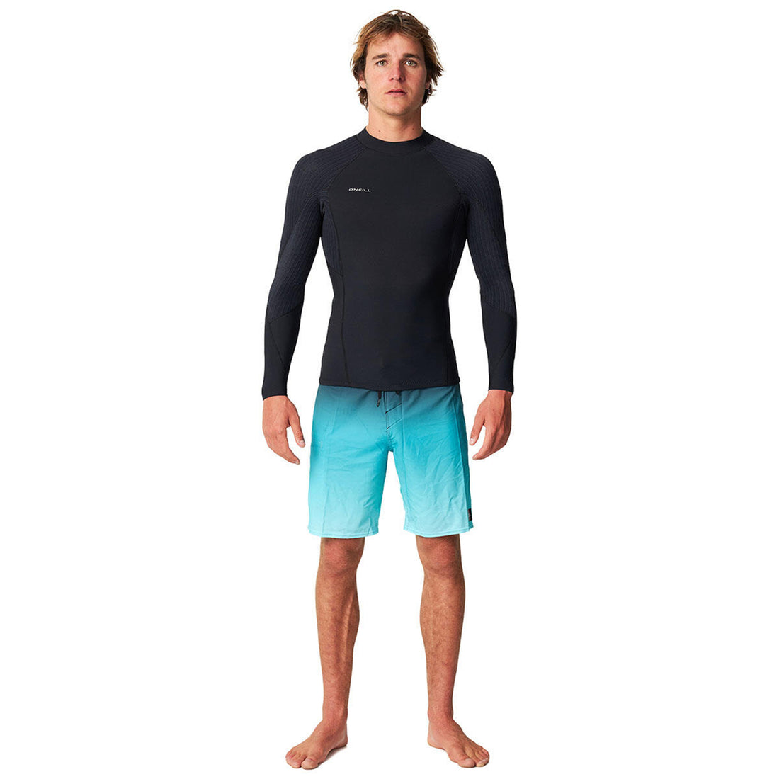 O'Neill Hyperfreak LS Crew GBS 2mm with TB3 and TB3X materials, zipperless entry and sealed seams, available at Freeride Surf & Skate NZ.