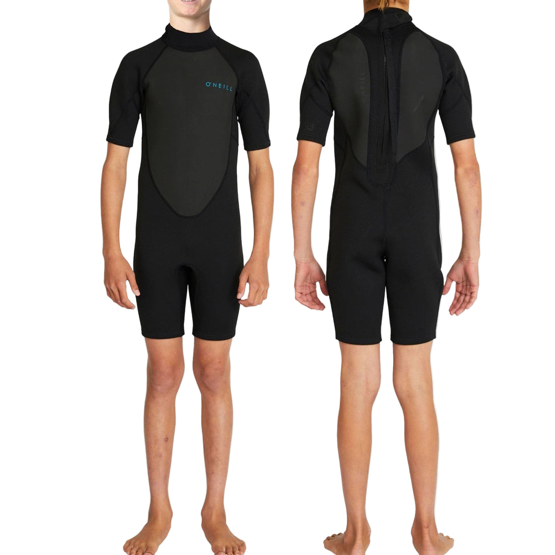 O'Neill Kid's Factor Short Sleeve Spring Suit 2mm Wetsuit - Black