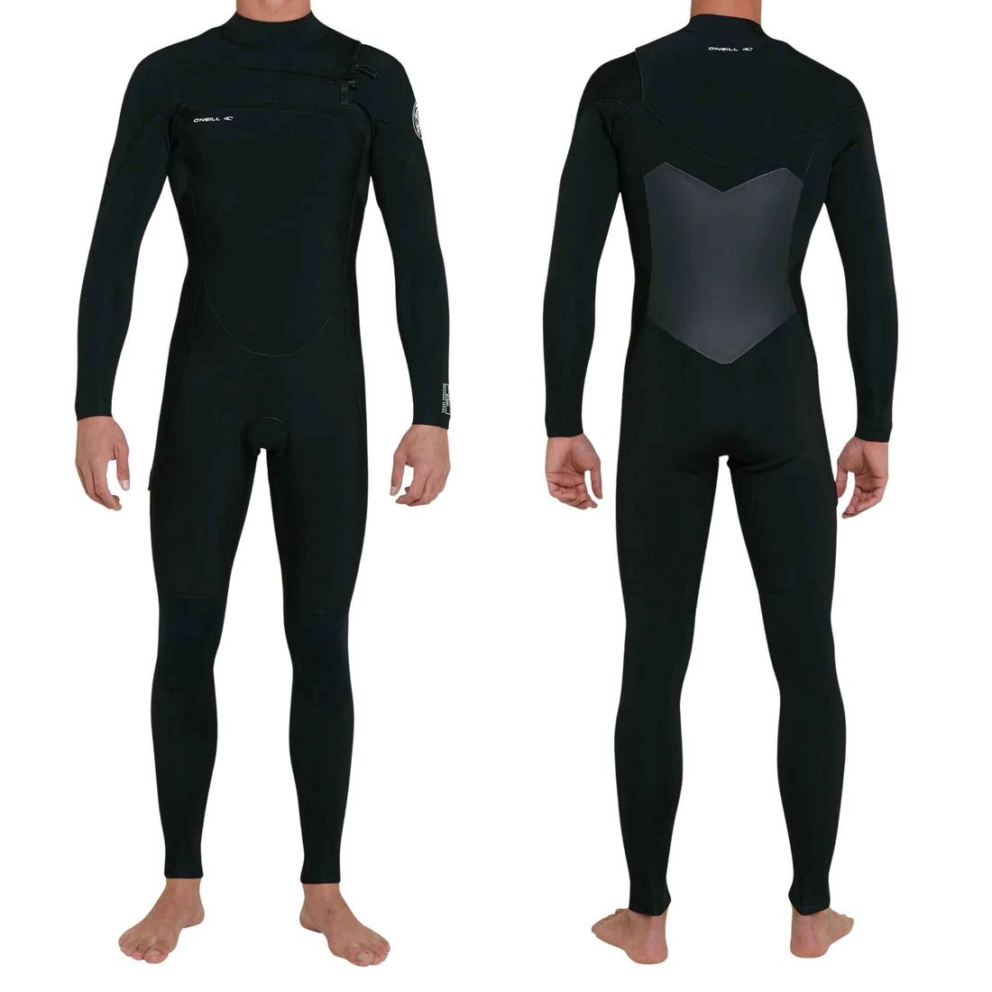 O'Neill Mens Defender Chest Zip Full 4/3MM Steamer Black available at Freeride Surf & Skate NZ.