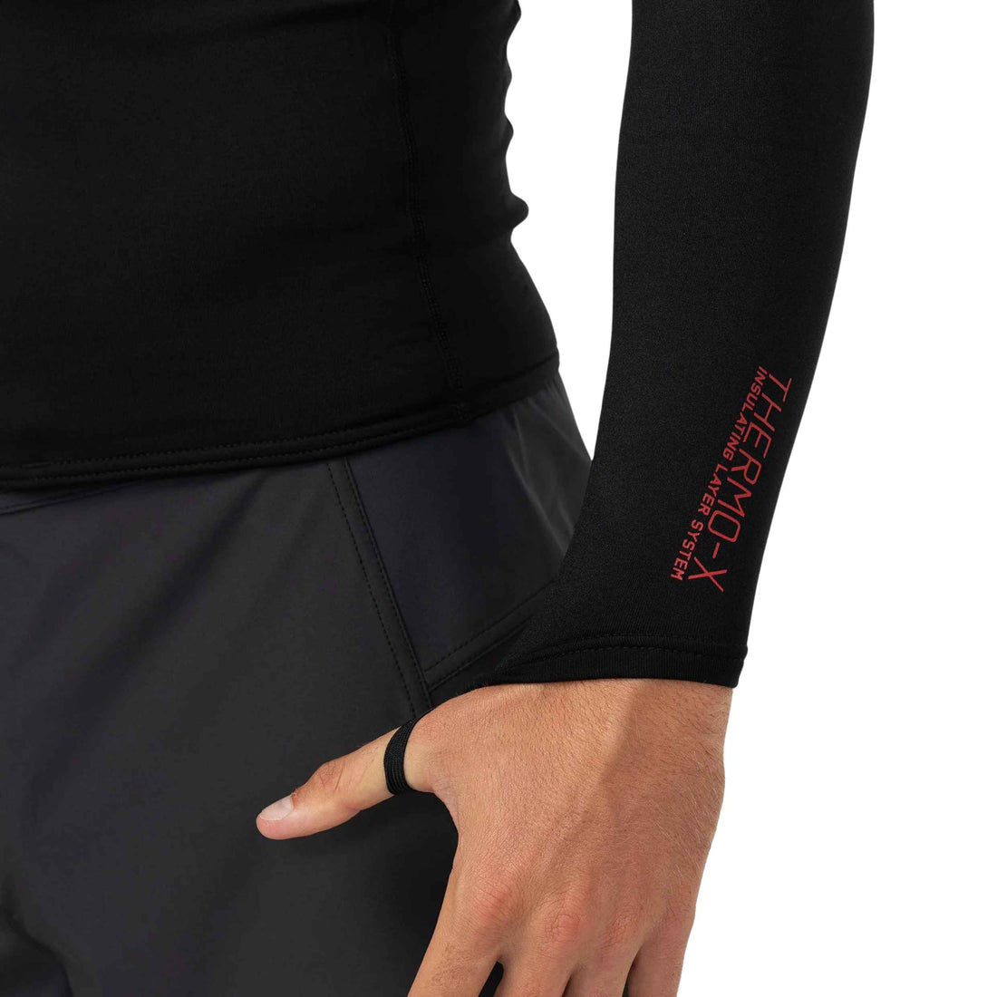 O'Neill Mens Thermo X Long Sleeve Crew Black thermal surf top available at Freeride Surf & Skate NZ.