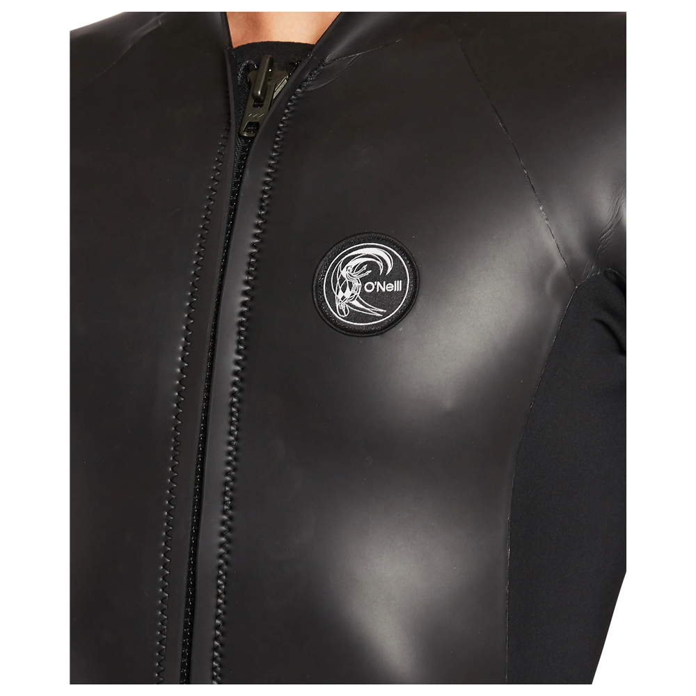 O'Neill O'Riginal Zip Through Neo Rubber Jacket with 2/1mm UltraFlex DS neoprene and vertical front zip, available at Freeride Surf & Skate NZ.