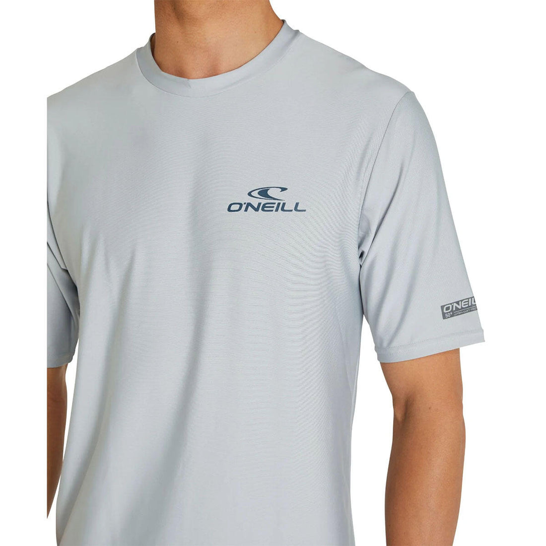 O'Neill Reactor UV Short Sleeve Rash Tee in Cool Grey with UPF 50+ sun and rash protection, available at Freeride Surf & Skate NZ.