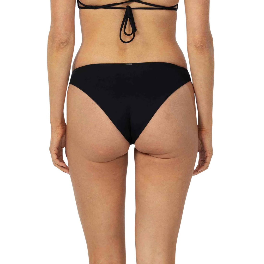 O'Neill Saltwater Solids Rockley Bikini Bottom in Black with thin straps and medium coverage at Freeride Surf & Skate Auckland NZ