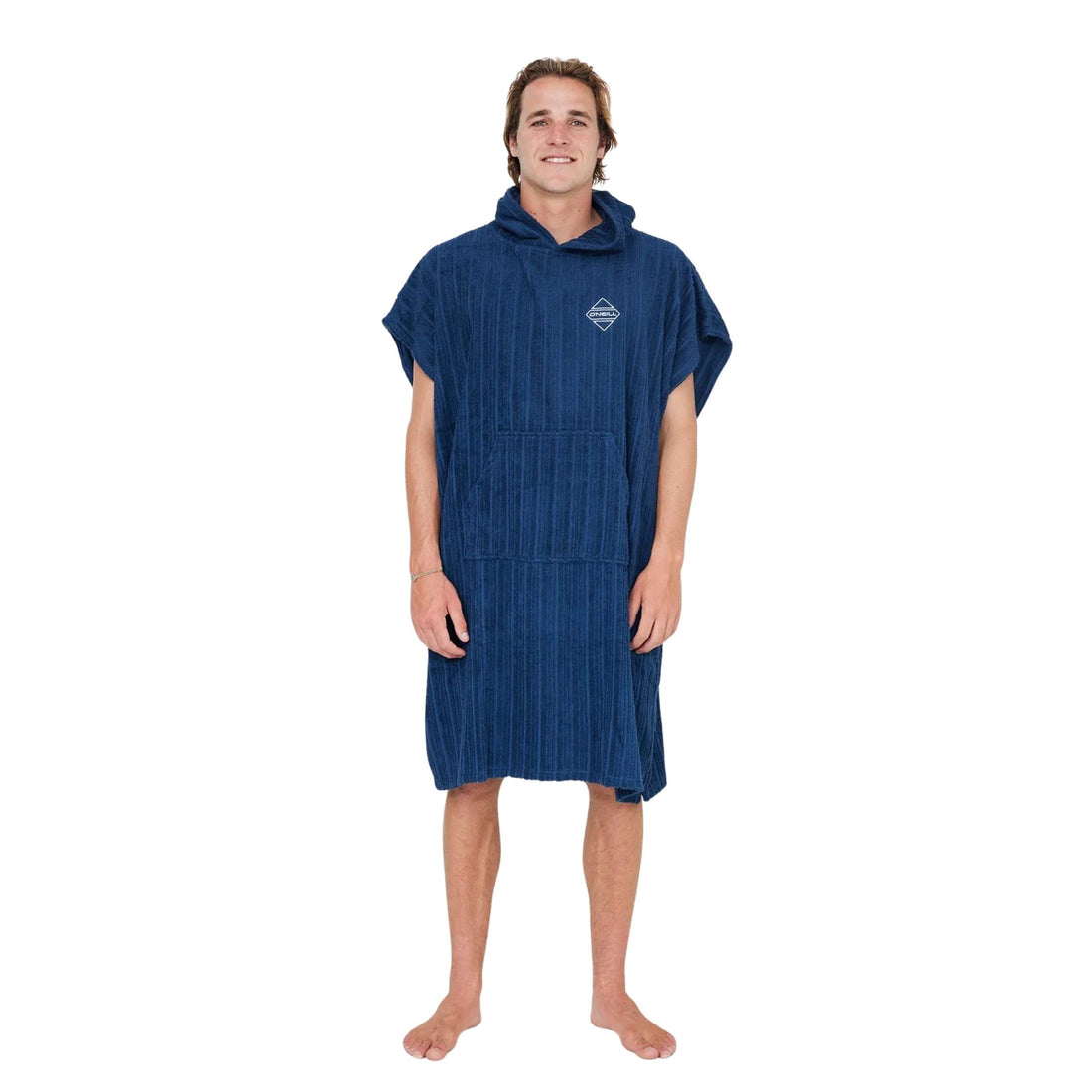 O’Neill TB3X Change Towel Navy White — hooded cotton towel for changing after surfing, soft and absorbent design available at Freeride Surf & Skate NZ
