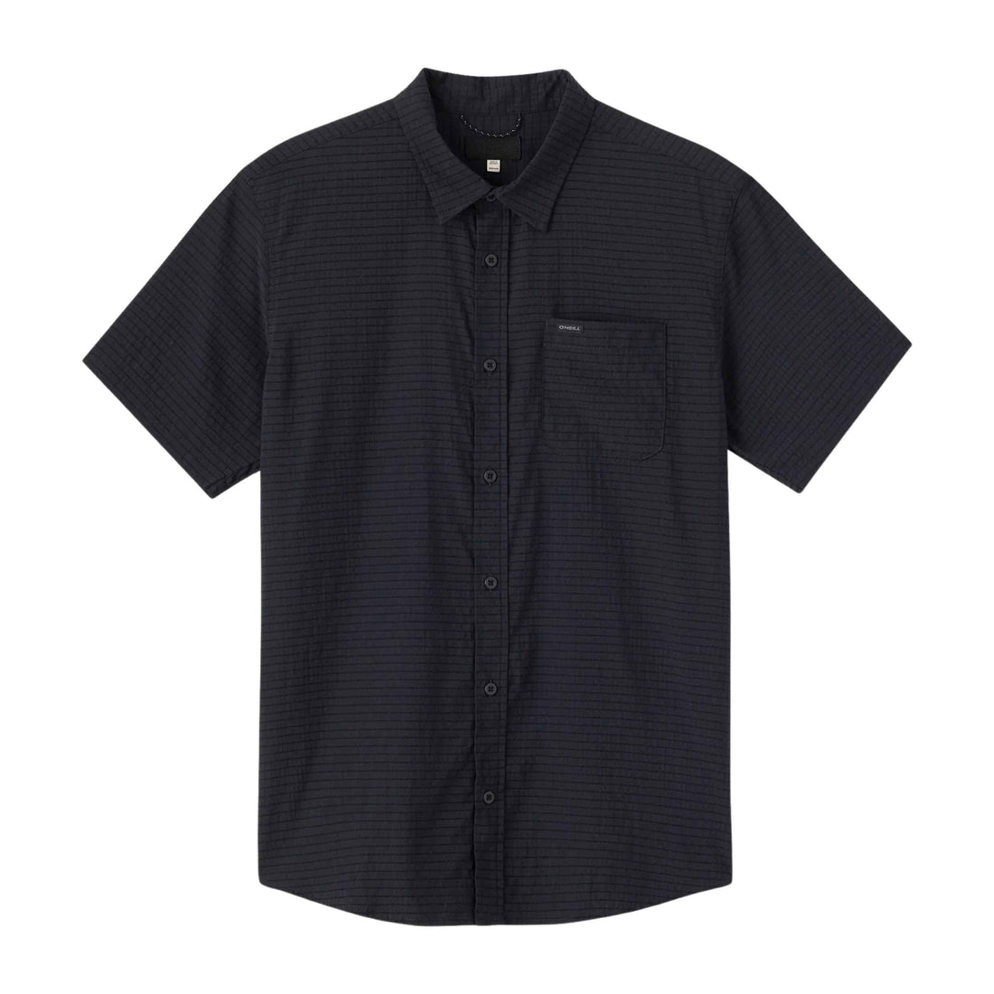 O'Neill TRVLR UPF Perforated Shirt in Black with lightweight breathable perforated fabric.