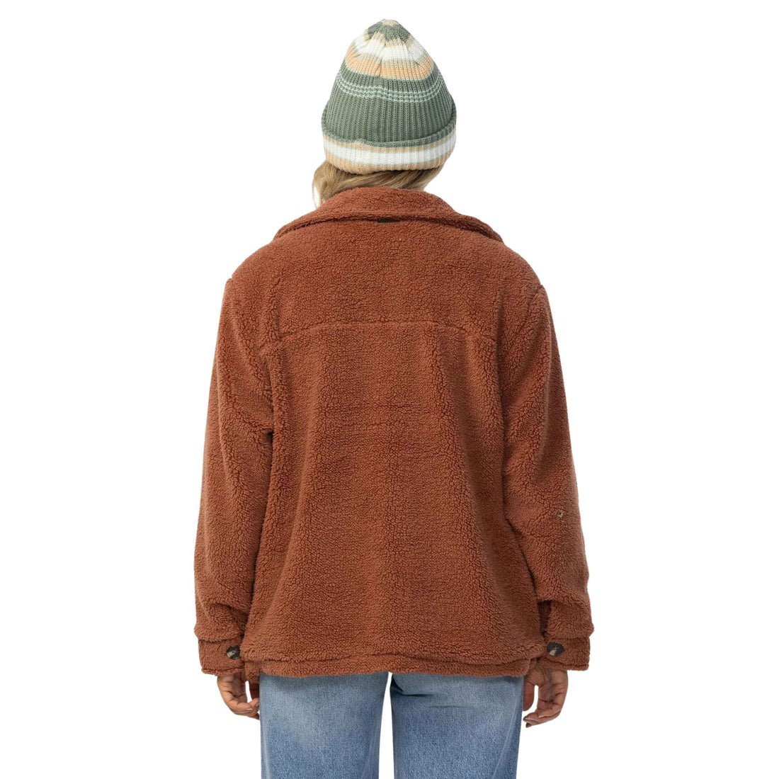O'Neill Womens Huxlee Fleece Jacket Rustic Brown available at Freeride Surf & Skate NZ.