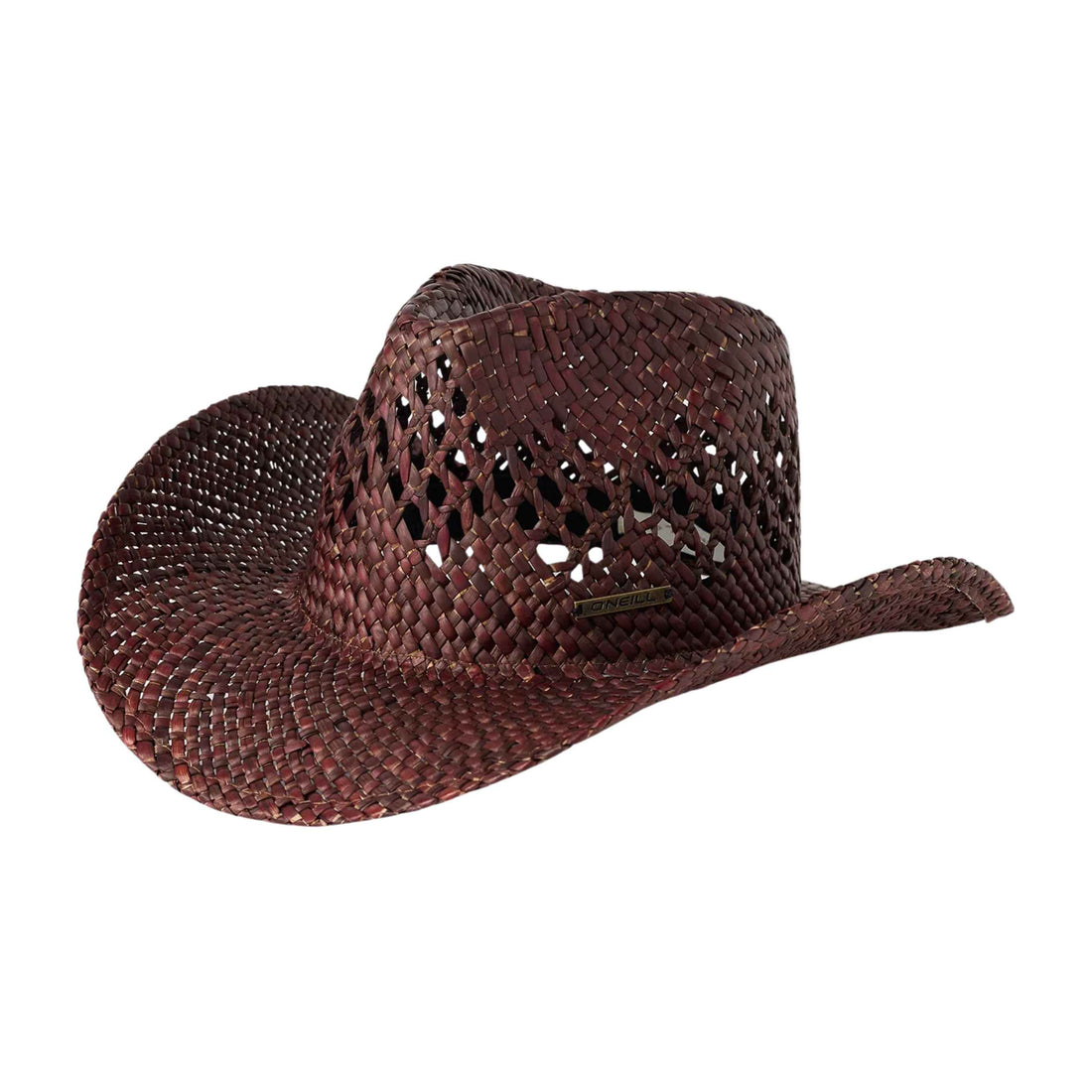 O'Neill Women's Indio Sun Hat in Carob Brown with open-weave straw construction at Freeride Surf & Skate Auckland NZ
