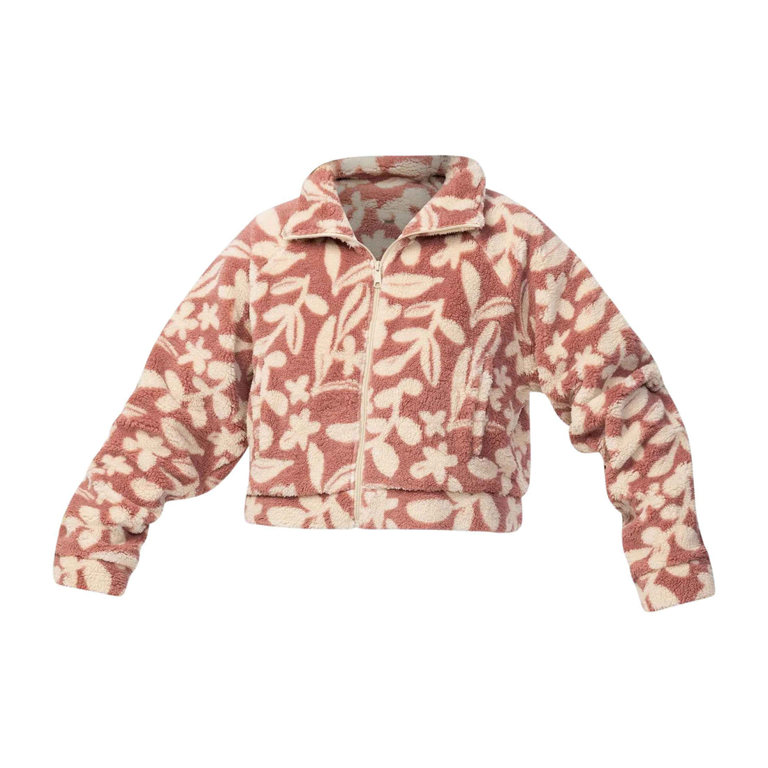 O'Neill Womens Rori Fleece Jacket Sand Floral available at Freeride Surf & Skate NZ.