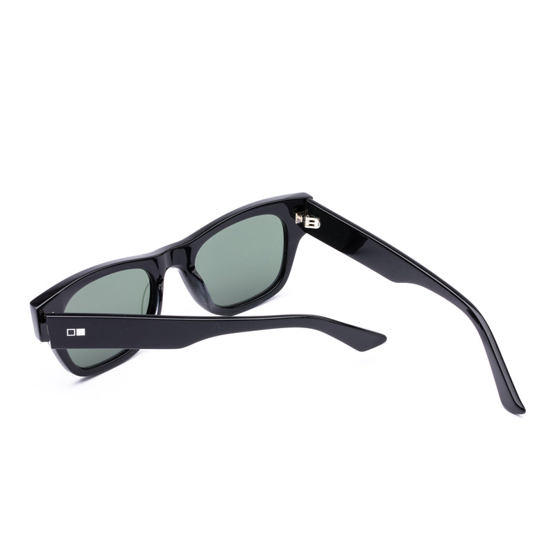Otis Out Of Sight Eco Black Grey polarised sunglasses with eco-acetate frame and mineral glass lenses, available at Freeride Surf & Skate NZ.