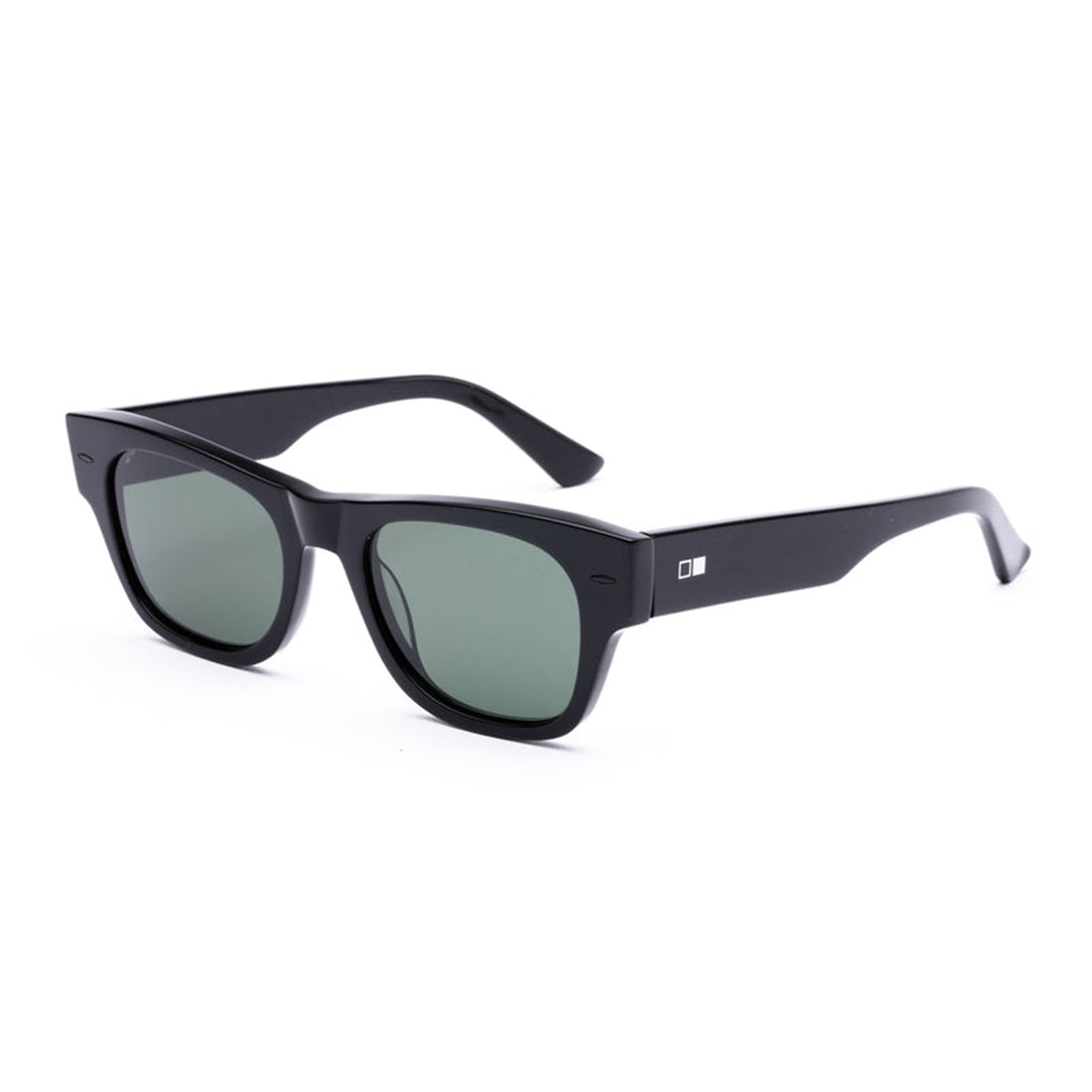 Otis Out Of Sight Eco Black Grey polarised sunglasses with eco-acetate frame and mineral glass lenses, available at Freeride Surf & Skate NZ.