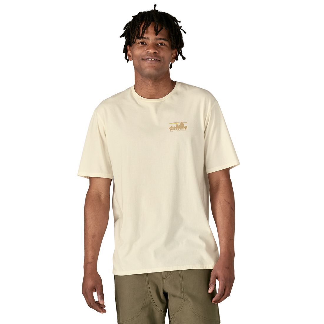 Patagonia '73 Skyline Organic T-Shirt in Birch White available at Freeride Surf & Skate NZ.