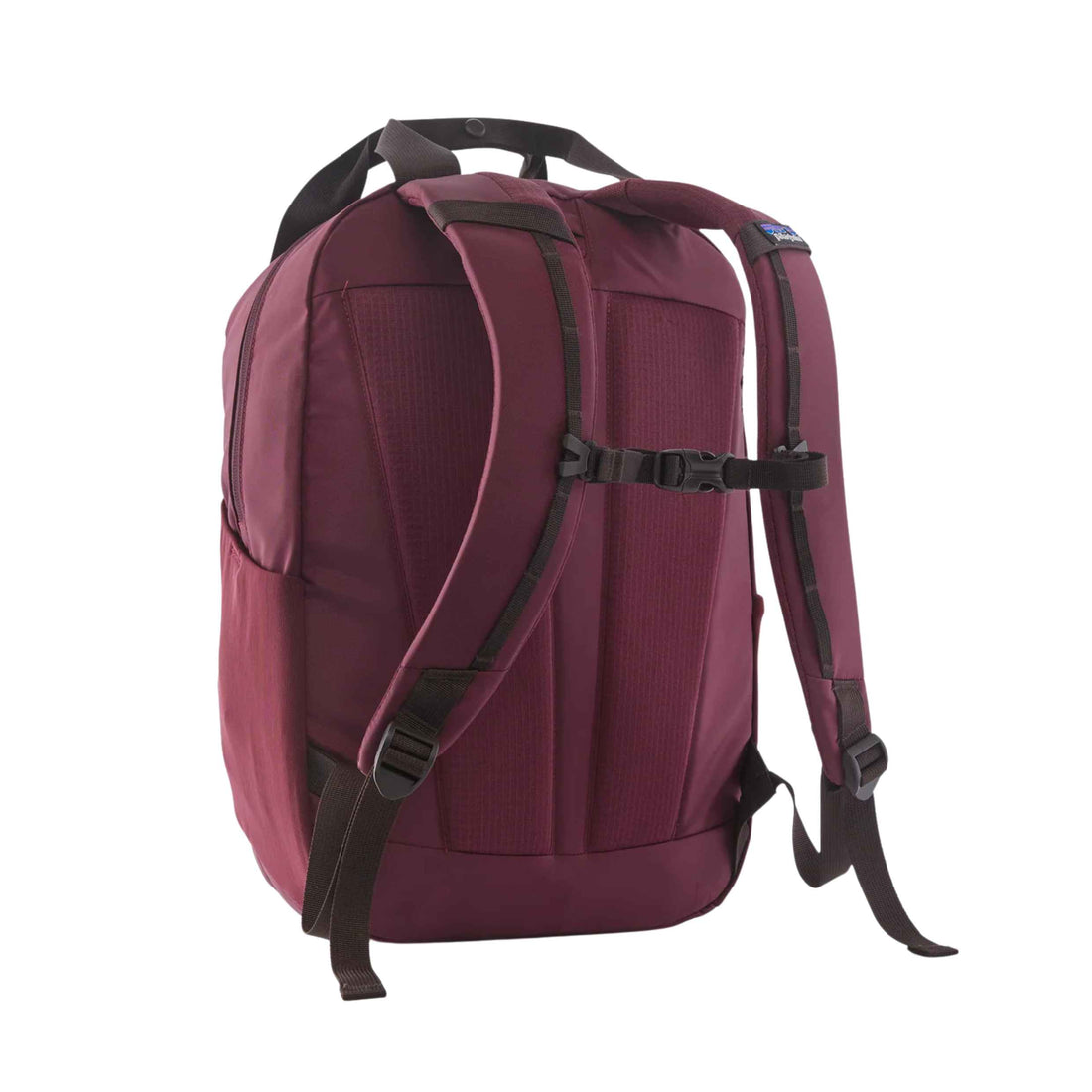 Patagonia Atom Tote Pack 20L in Berry Fig with compact fit and front stash pocket.