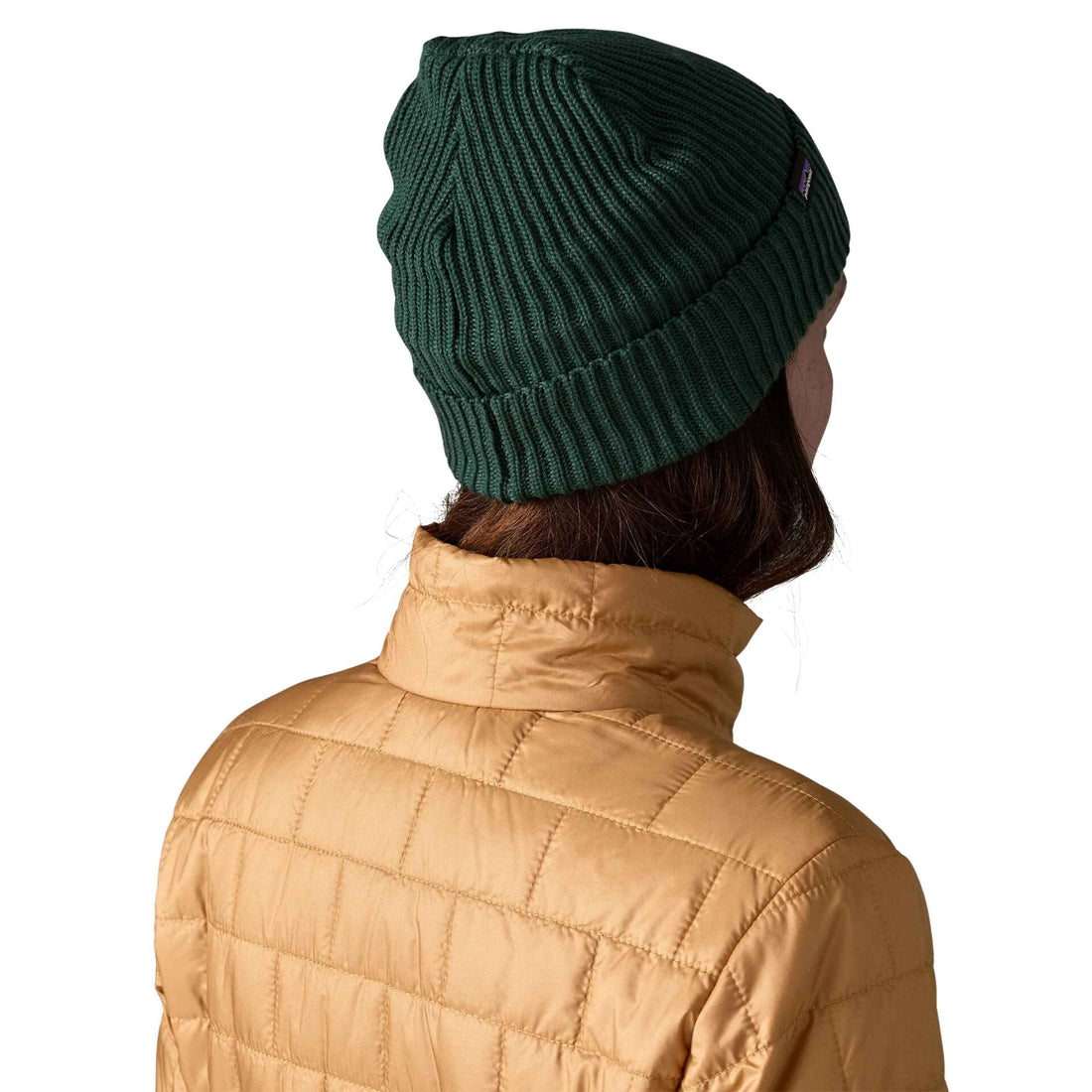 Patagonia Fisherman’s Rolled Beanie cascade green recycled polyester knit beanie available at Freeride Surf & Skate NZ.