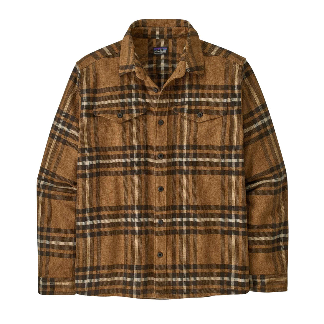 Patagonia Mens Fjord Flannel Shirt Deer Brown available at Freeride Surf & Skate NZ.