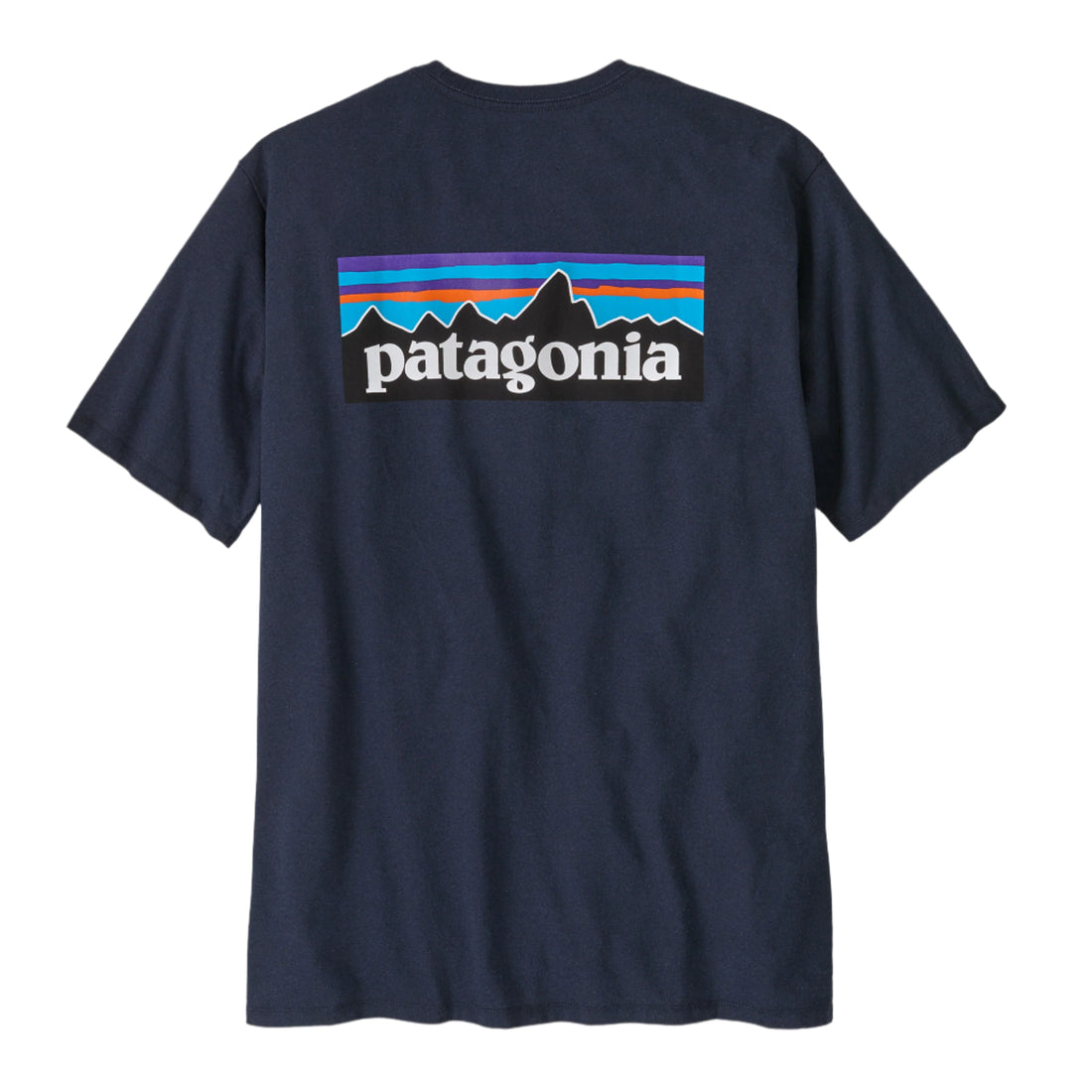 Patagonia P-6 Logo Responsibili-Tee in New Navy available at Freeride Surf & Skate NZ.
