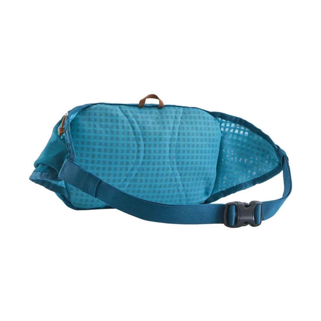 Patagonia Terravia Hip Pack in Glacial Blue with side bottle pockets and adjustable waist strap, available at Freeride Surf & Skate NZ.