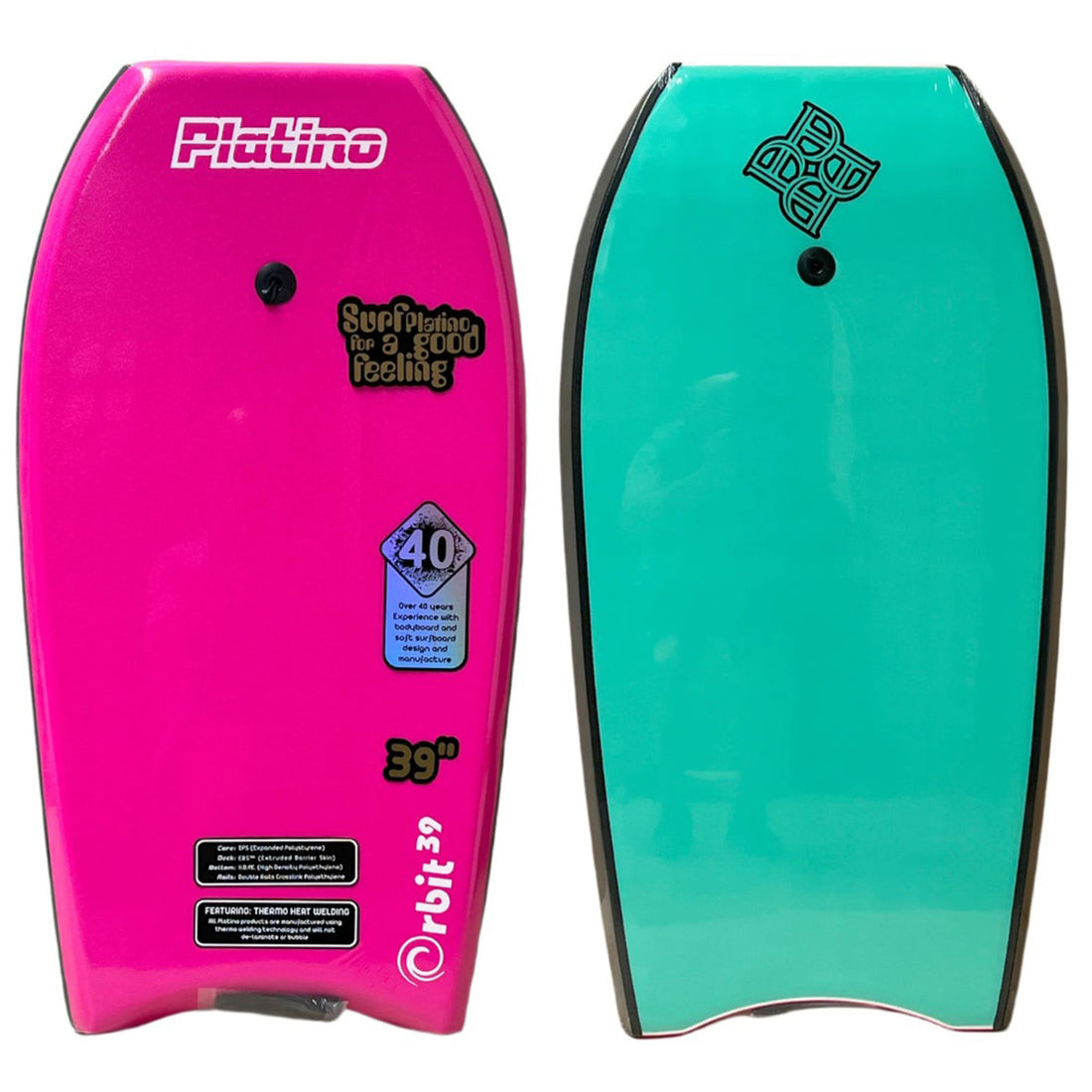 Platino Orbit 42" Pink Turquoise With Leash

Featuring thermo heat welding. 42" for Medium to Large weight rider.
All Platino Bodyboards are manufactured using thermo welding technology and will not de-laminte or bubble.