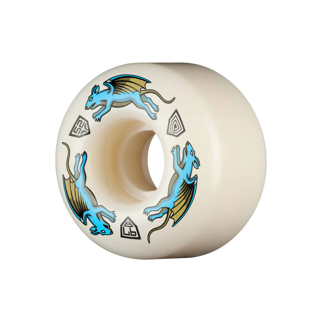 Powell Peralta Dragon Formula Nano Rat 52mm 97A skateboard wheels with wide riding surface available at Freeride Surf & Skate NZ.