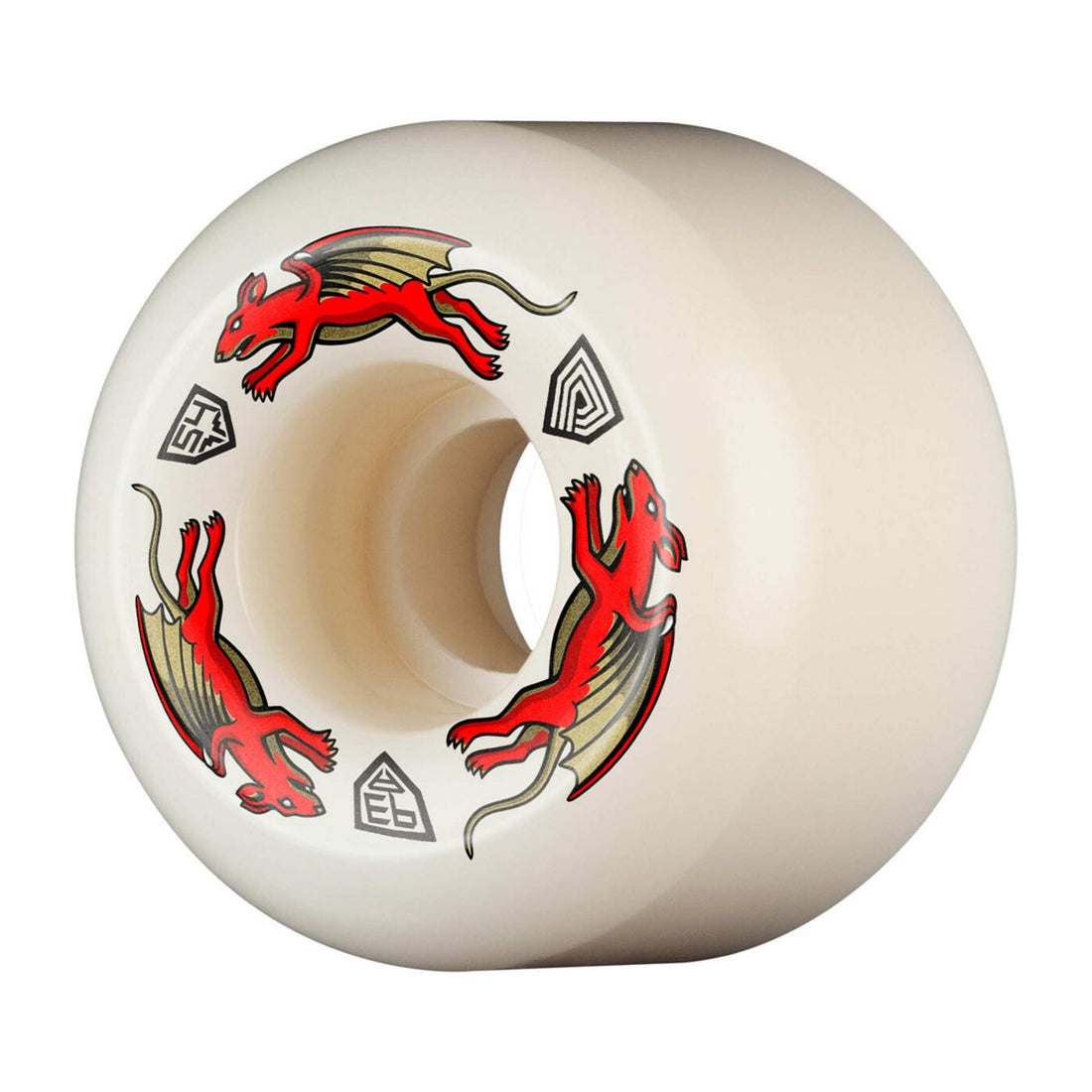Powell Peralta Dragon Formula Nano Rat 54mm 93A Red skate wheels, available at Freeride Surf & Skate NZ.