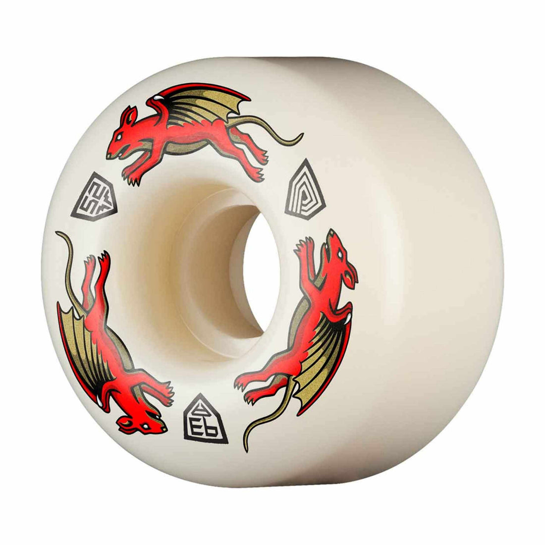 Powell Peralta Dragon Formula Red Dragon wheels 52mm 93A, available at Freeride Surf & Skate NZ.