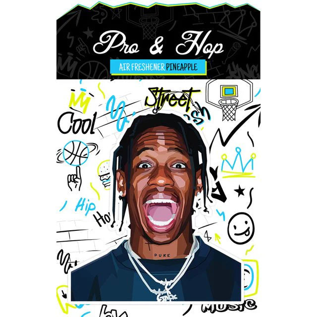 Pro & Hop Scott Air Freshener — rapper-inspired cartoon air freshener with long-lasting scent, available at Freeride Surf & Skate NZ.