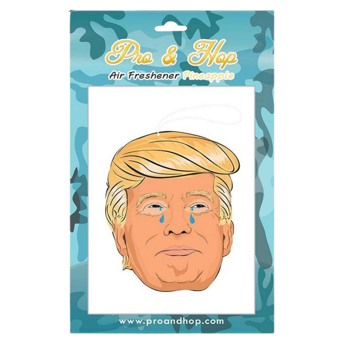 Pro and Hop Trump Crying novelty air freshener available at Freeride Surf & Skate NZ.
